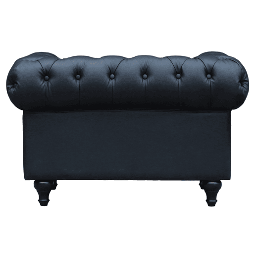 Cadeirão Aliza Chesterfield - 111 x 82 x 70 cm - Preto