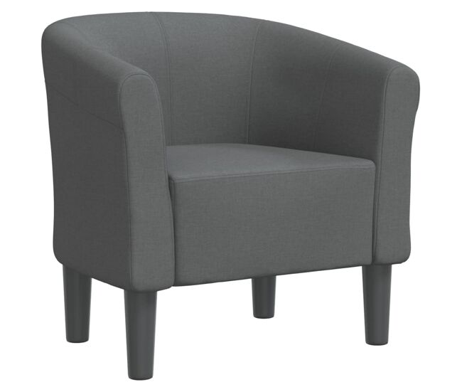 Vidaxl sillón de tela gris oscuro