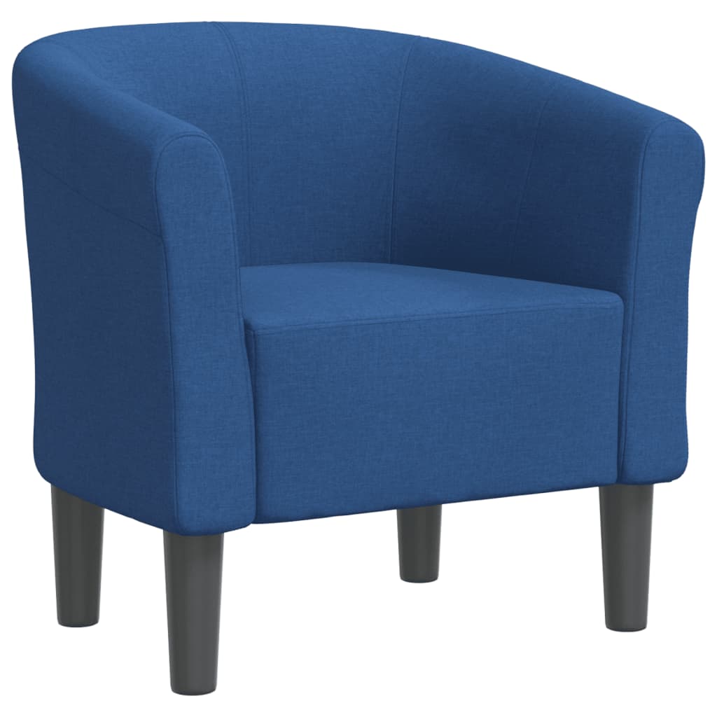 Vidaxl sillón de tela azul