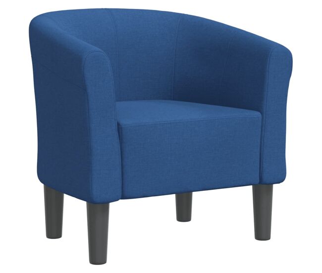 Vidaxl sillón de tela azul
