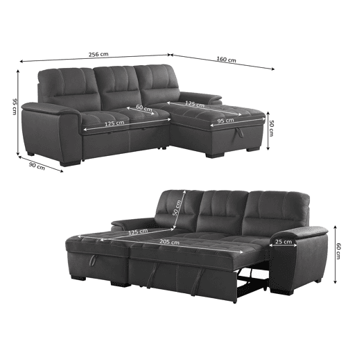 Novo sofá-cama Farrar Chaise Longue Novo sofá-cama Farrar Chaise Longue