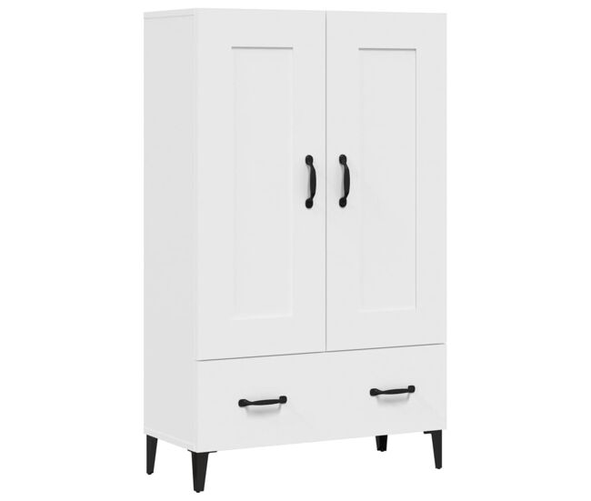 Vidaxl aparador de madera contrachapada blanco 70x31x115 cm