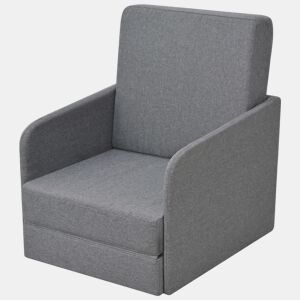 vidaXL Poltrona convertível tecido cinzento-claro