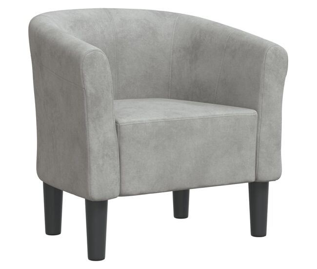 Vidaxl sillón de terciopelo gris claro