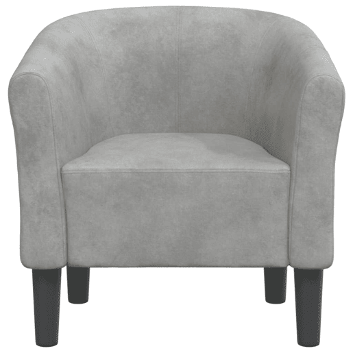 vidaXL Poltrona veludo cinzento-claro vidaXL Poltrona veludo cinzento-claro