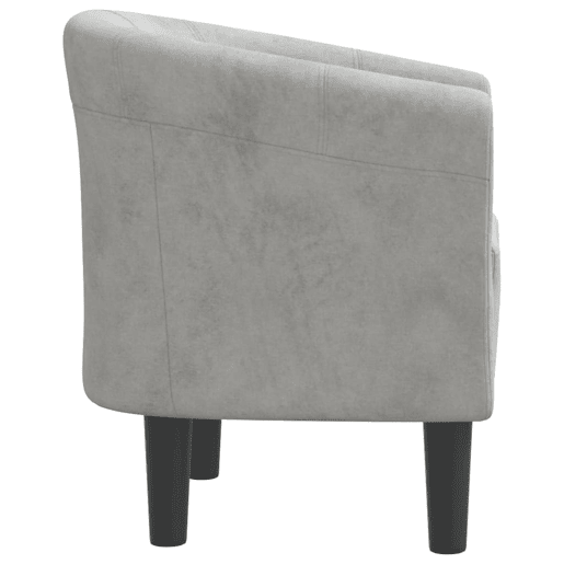 vidaXL Poltrona veludo cinzento-claro vidaXL Poltrona veludo cinzento-claro
