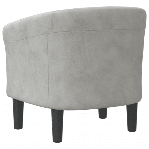 vidaXL Poltrona veludo cinzento-claro vidaXL Poltrona veludo cinzento-claro