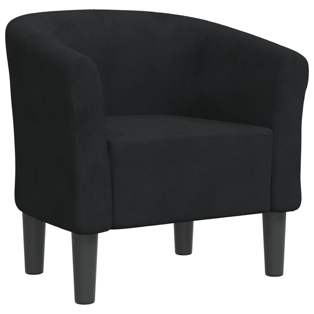Vidaxl sillón de terciopelo negro