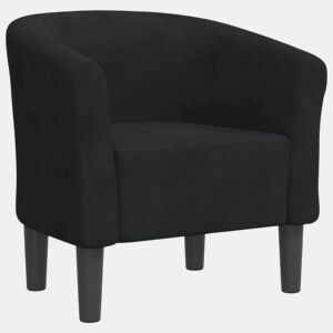 vidaXL Poltrona veludo preto