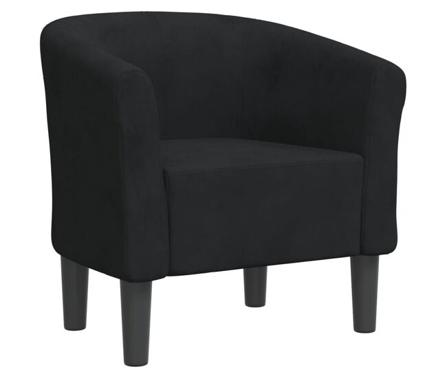 Vidaxl sillón de terciopelo negro