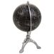 Globo terráqueo de plástico sobre base de aluminio Globo terráqueo de plástico sobre base de aluminio Negro