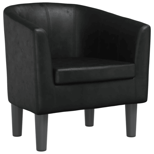 vidaXL Poltrona em couro artificial preto vidaXL Poltrona em couro artificial preto