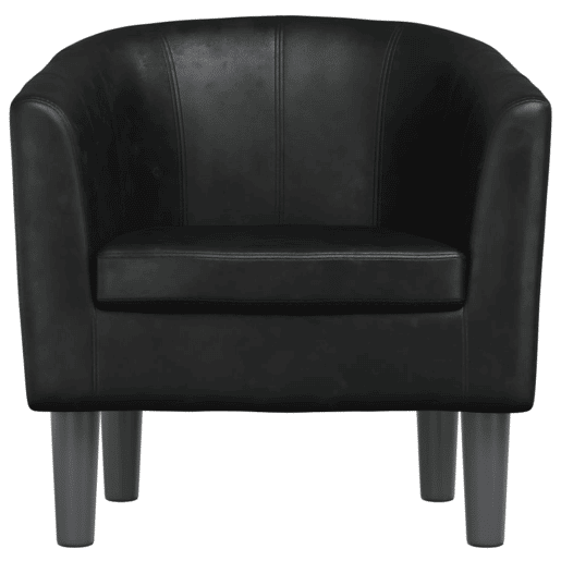 vidaXL Poltrona em couro artificial preto vidaXL Poltrona em couro artificial preto