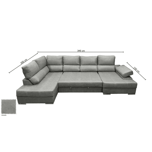 Mega Sofá Cama Chaise Longue Canto Itália