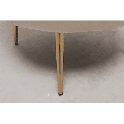 Poltrona de veludo Floria - 75 x 68 x 77,5cm - Bege
