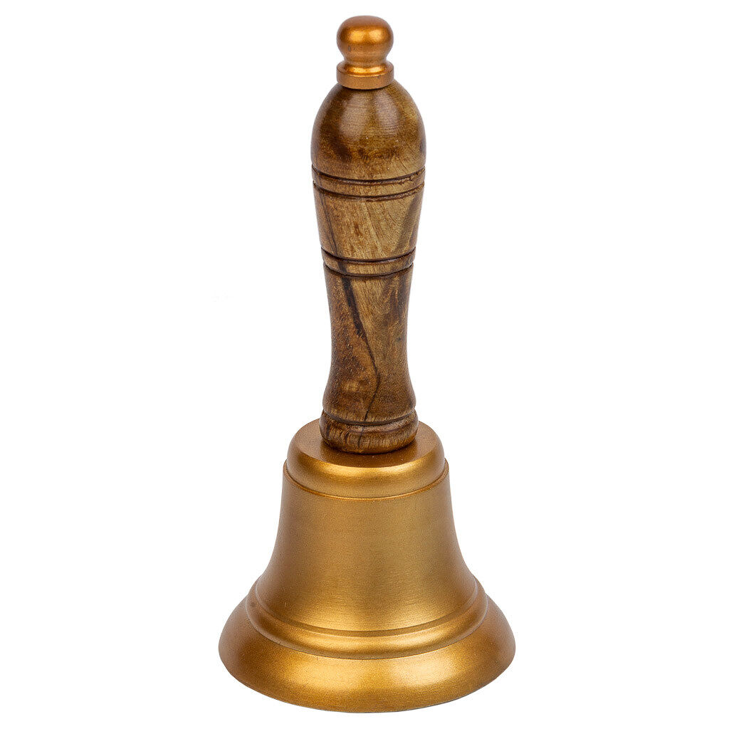 Campana de aluminio y mango de madera