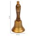 Campana de aluminio y mango de madera Campana de aluminio y mango de madera Marrón
