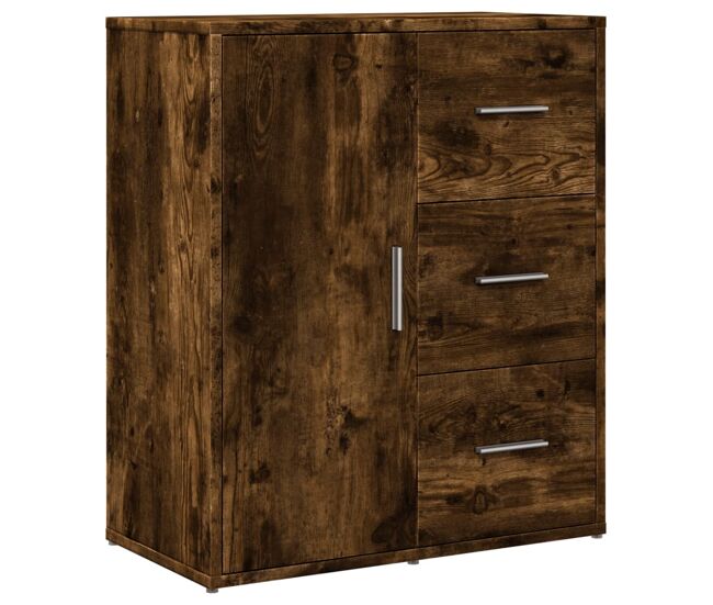 Vidaxl aparador de madera de ingeniería roble ahumado 60x31x70 cm