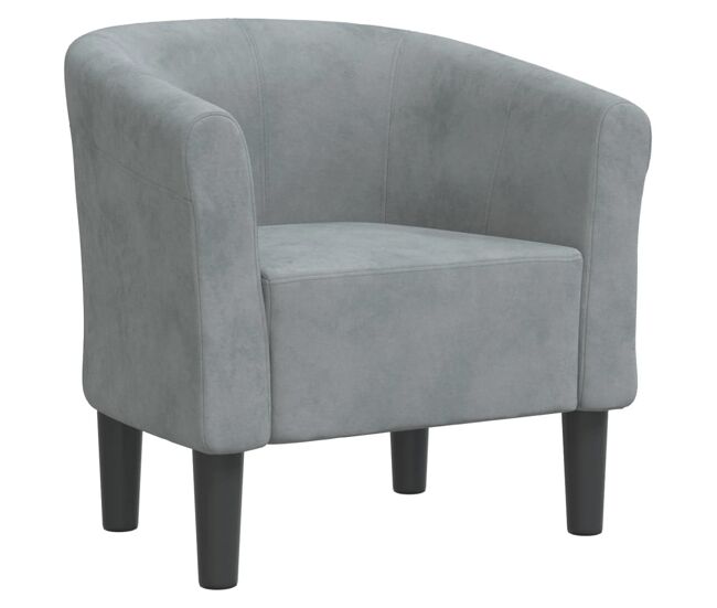 Vidaxl sillón de terciopelo gris oscuro