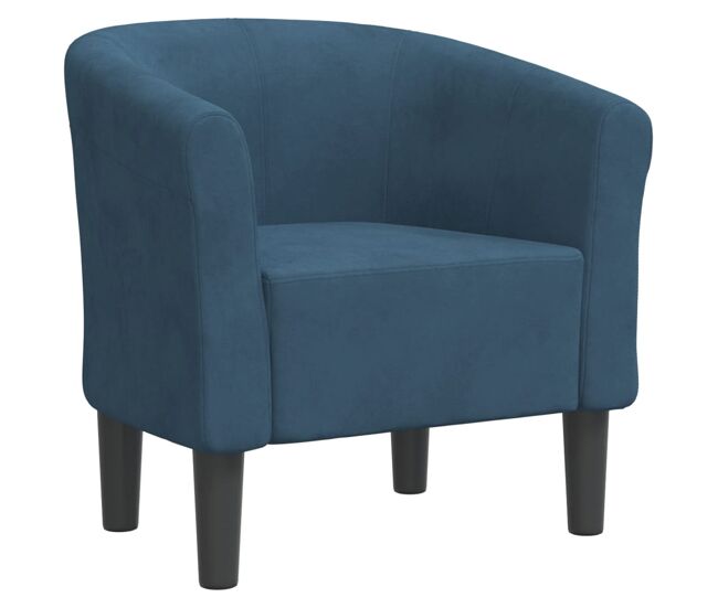 Vidaxl sillón de terciopelo azul oscuro
