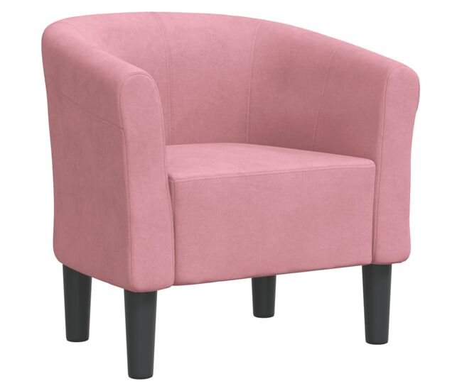 Vidaxl sillón de terciopelo rosa