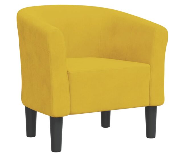 Vidaxl sillón de terciopelo amarillo