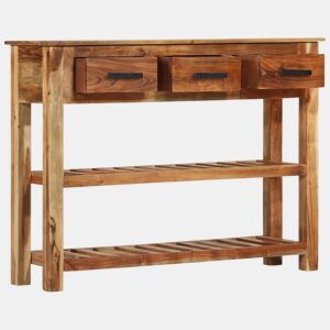 vidaXL Aparador com 3 gavetas 110x30x80 cm madeira maciça