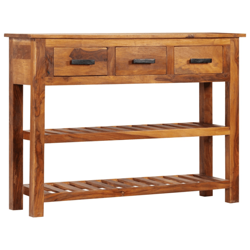 vidaXL Aparador com 3 gavetas 110x30x80 cm madeira maciça