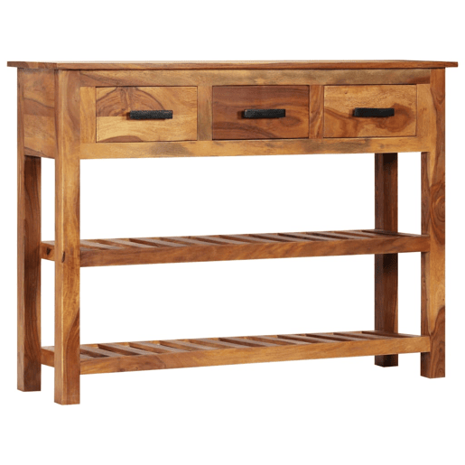 vidaXL Aparador com 3 gavetas 110x30x80 cm madeira maciça