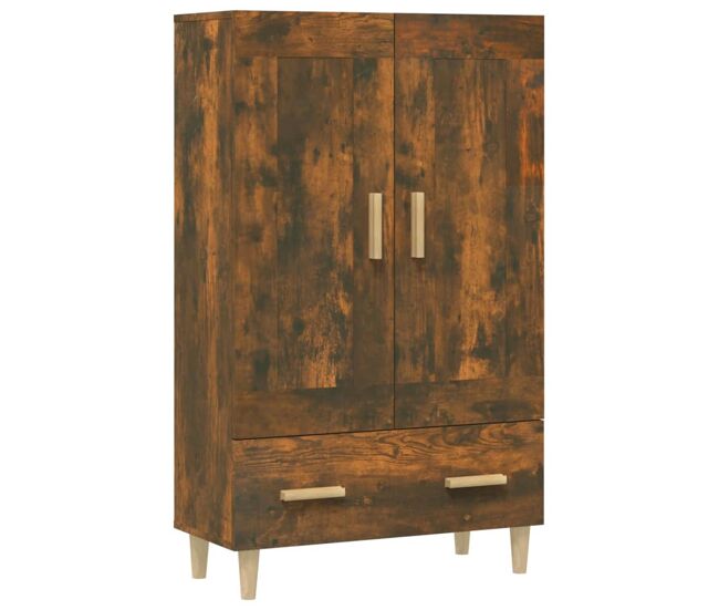 Vidaxl aparador de madera contrachapada roble ahumado 70x31x115 cm