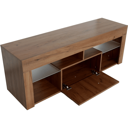 Móvel TV design em madeira Hugo - 140 x 40 x 50 cm - Castanho