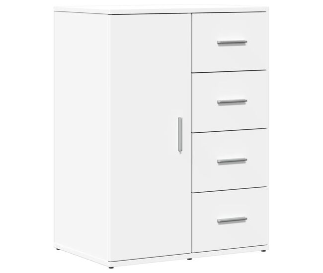 Vidaxl aparador de madera de ingeniería blanco 59x39x80 cm