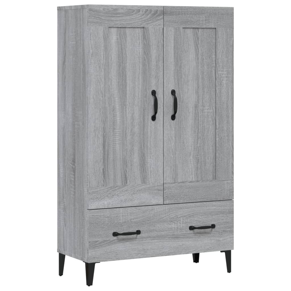 Vidaxl aparador alto de madera contrachapada gris sonoma 70x31x115 cm