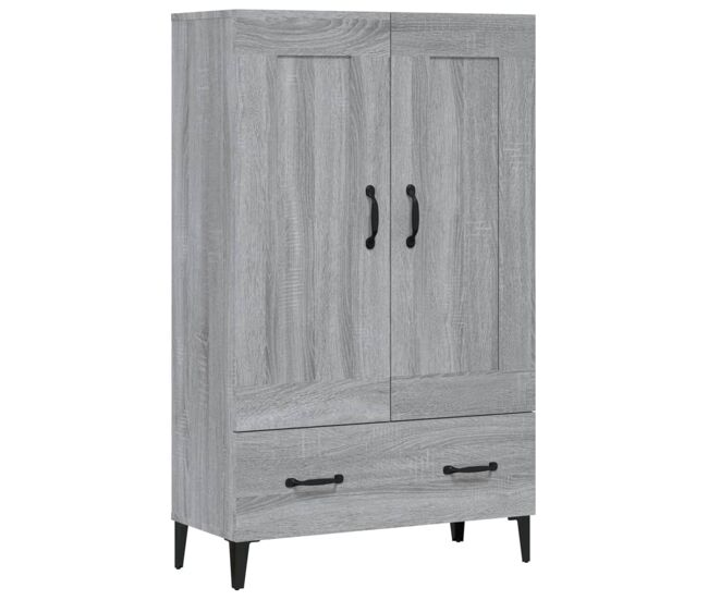 Vidaxl aparador alto de madera contrachapada gris sonoma 70x31x115 cm