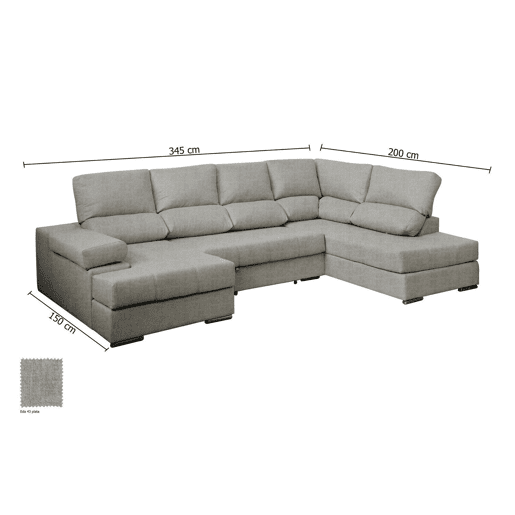 Mega Sofá Cama Chaise Longue Canto Itália