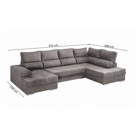 Mega Sofá Cama Chaise Longue Canto Itália Mega Sofá Cama Chaise Longue Canto Itália