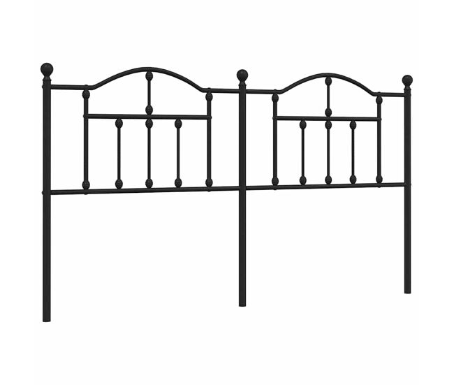Vidaxl cabecero de metal negro 160 cm