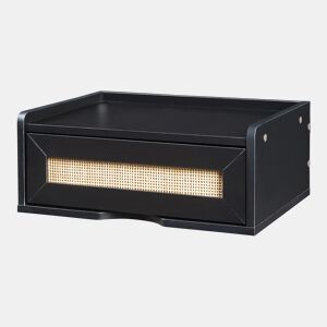Prateleira de parede Ljuredsø com gaveta 40x30x16,5 cm - Preto en.casa