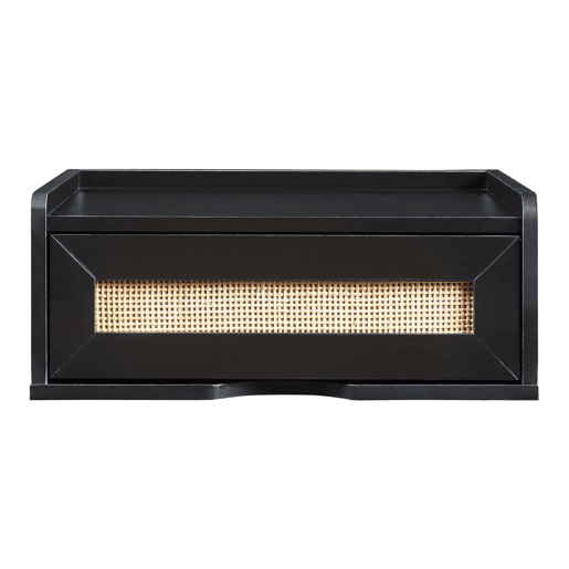 Prateleira de parede Ljuredsø com gaveta 40x30x16,5 cm - Preto en.casa