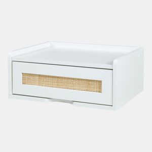 Prateleira de parede Ljuredsø com gaveta 40x30x16,5 cm - Branco en.casa