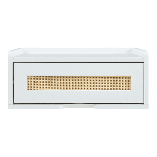 Prateleira de parede Ljuredsø com gaveta 40x30x16,5 cm - Branco en.casa