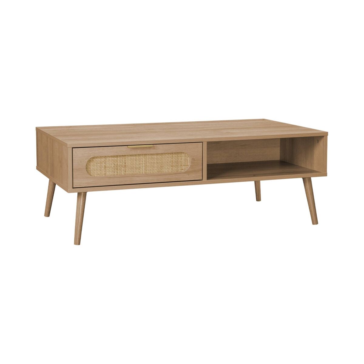Mesa de centro estilo escandinavo, 1 cajón