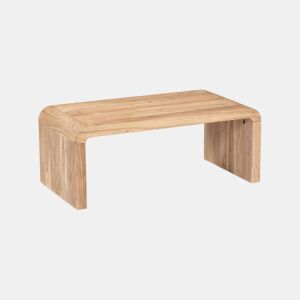 Mesa de centro retangular em acácia maciça 100cm