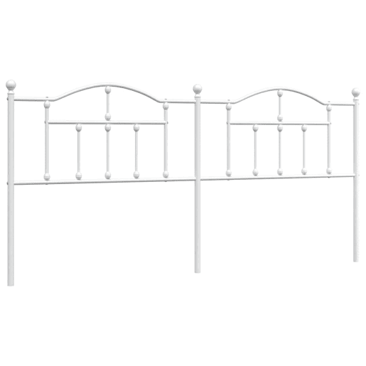 vidaXL Cabeceira de cama 200 cm metal branco vidaXL Cabeceira de cama 200 cm metal branco