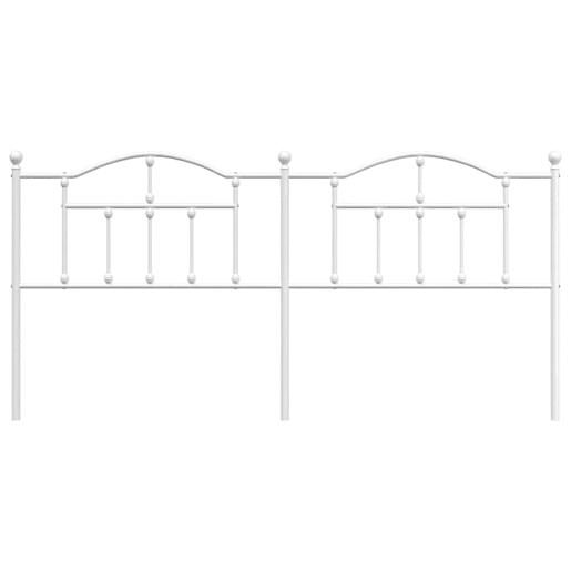vidaXL Cabeceira de cama 200 cm metal branco vidaXL Cabeceira de cama 200 cm metal branco