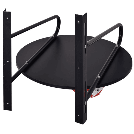 HOMCOM Pera de Boxe com Suporte de Parede Punching Ball para Boxe com Plataforma Ajustável em Altura Suporte Giratório e Insuflador 60x73x80 cm Vermelho e Preto
