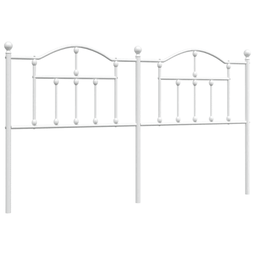 vidaXL Cabeceira de cama 180 cm metal branco vidaXL Cabeceira de cama 180 cm metal branco
