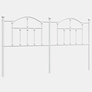 vidaXL Cabeceira de cama 180 cm metal branco