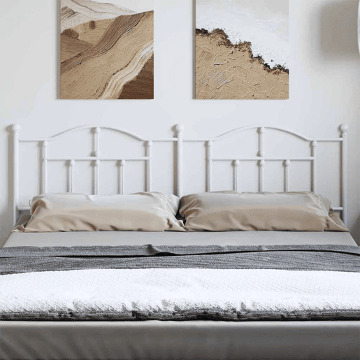 vidaXL Cabeceira de cama 180 cm metal branco vidaXL Cabeceira de cama 180 cm metal branco