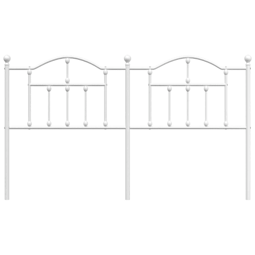 vidaXL Cabeceira de cama 180 cm metal branco vidaXL Cabeceira de cama 180 cm metal branco